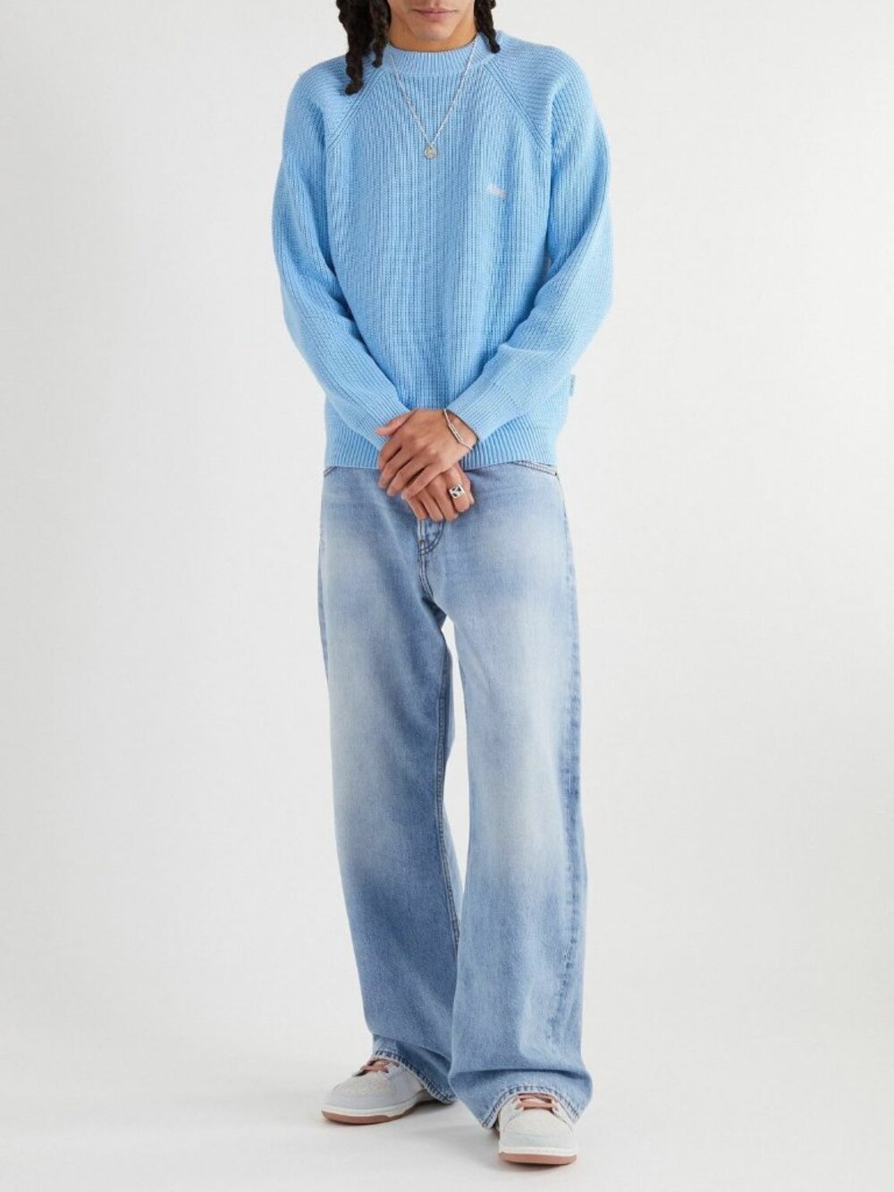 Advisory Board Crystals Abc. 123. Logo Ribbed Sweater Streetwear Blue - XXL